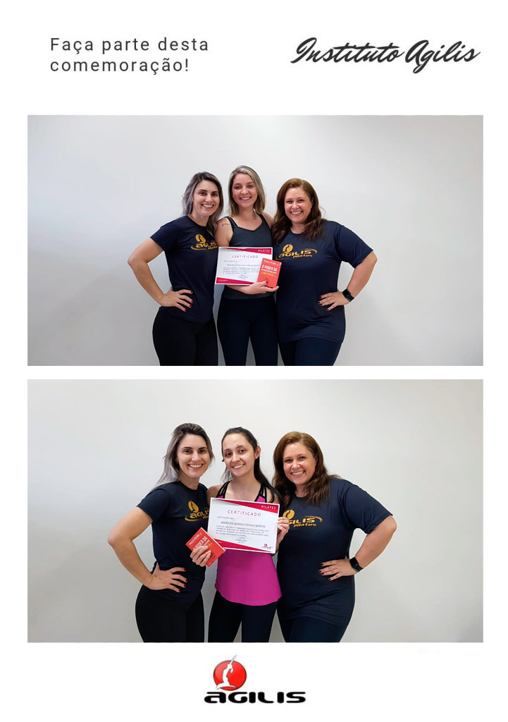 Alunos com Certificado do Curso - Formação completa de Pilates